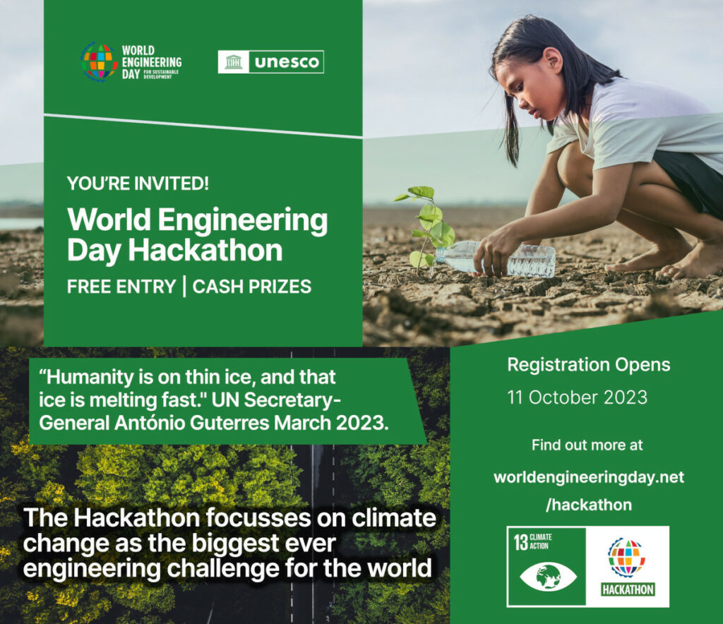 The announcement of the World Engineering Day 2024 Hackathon for