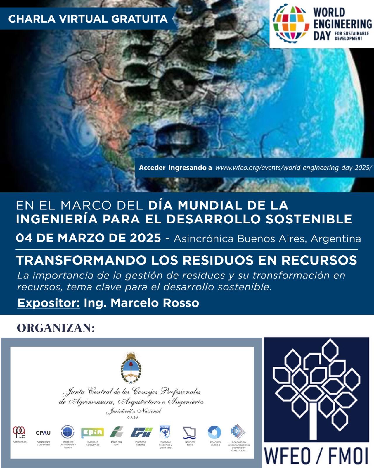 "Transformando los Residuos en Recursos" Día Mundial de la Ingeniería para el Desarrollo Sostenible - La Junta Central, Argentina