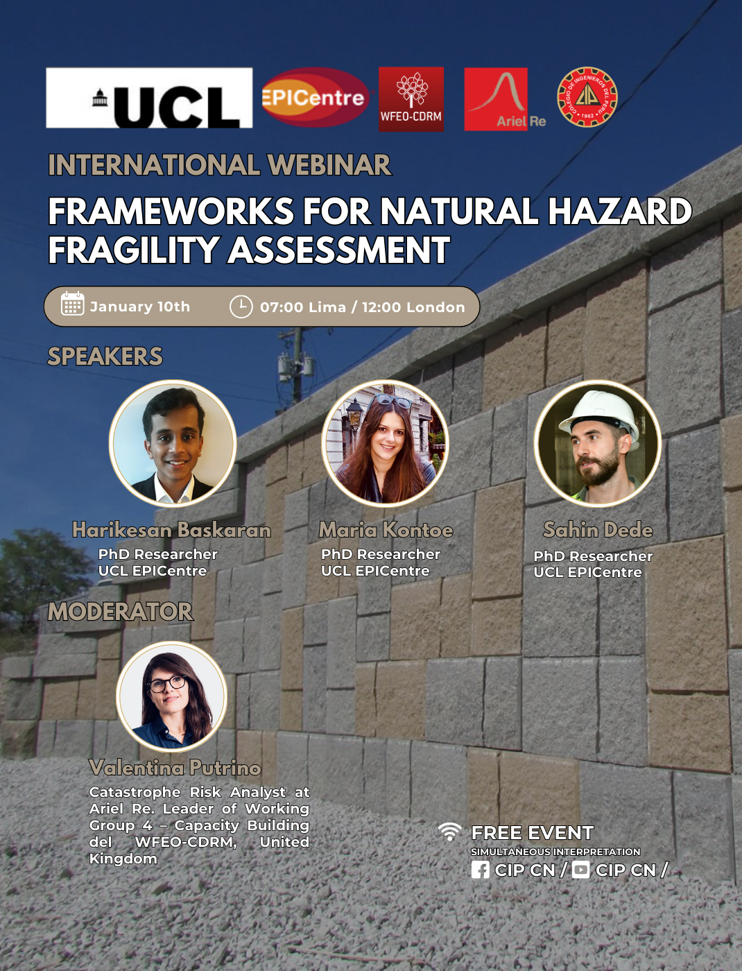 WFEO CDRM webinar "Frameworks for natural hazard fragility assessment"