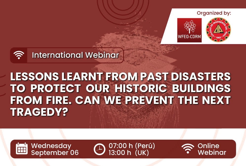 CDRM webinar "Lessons learnt from past disasters to protect our historic buildings from fire. Can we prevent the next tragedy ?"