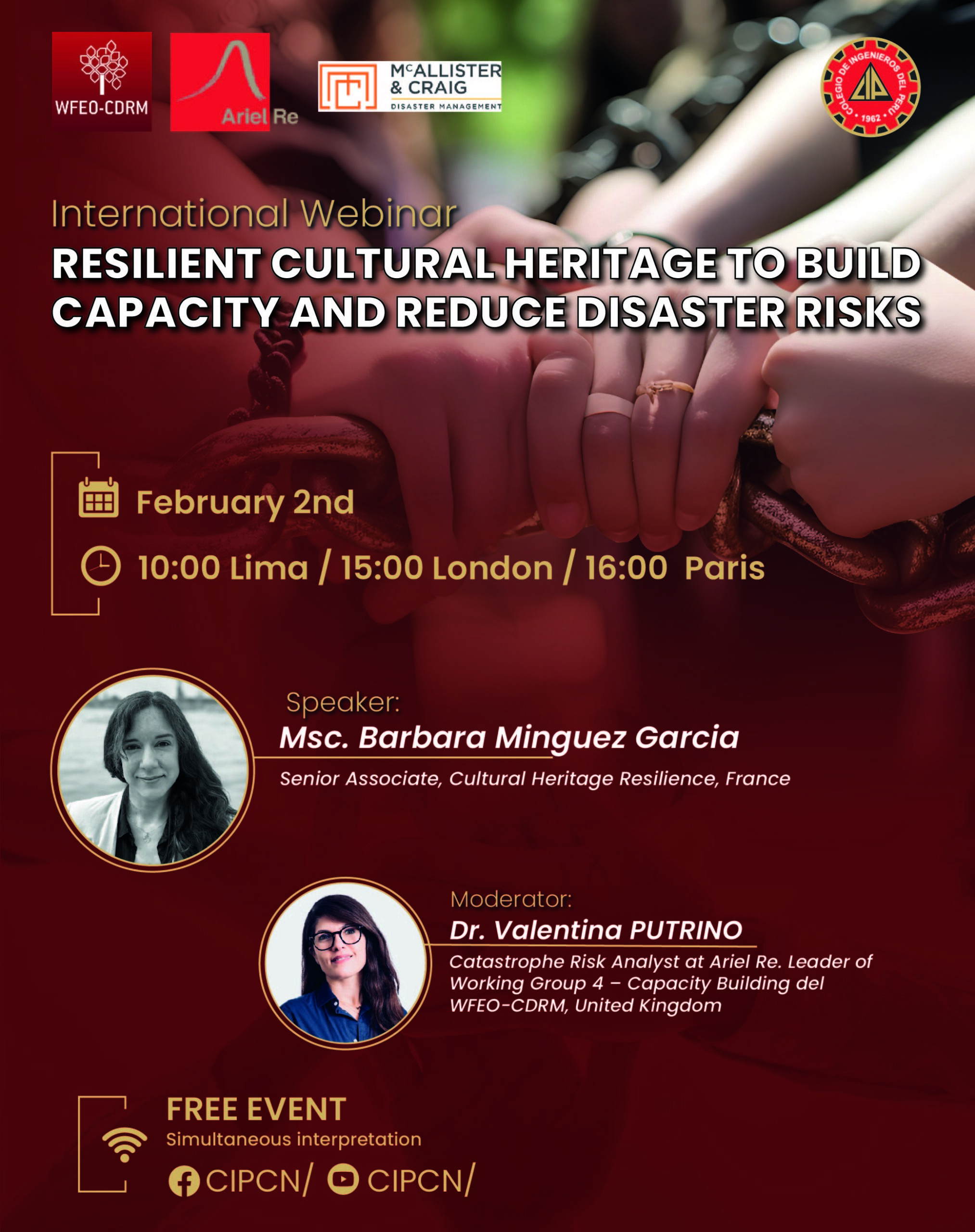 WFEO CDRM webinar “Resilient cultural heritage to build capacity and reduce disaster risks”